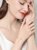 TOUPOP 14K Gold Moissanite Infinity Ankle Bracelet for Women-0-2