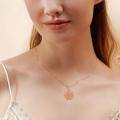 wholesale 925 Sterling Silver Winged Sunflower Pendant Necklaces for Women Girls Gifts-0-1