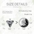 wholesale Sterling Silver Celtic Cat Necklace Urn Necklace with Triquetra Trinity Knot Halloween Jewelry-0-20