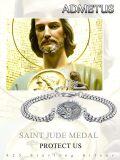 wholesale 925 Sterling Silver Saint Jude Thaddeus Medal Charm Bracelet with Box Chain for Men Women (Adjustable Length: 6-8 inches)-0-5
