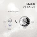 wholesale 925 Sterling Silver Heart-shaped Pearl Drop Earrings Wholesale With Cubic Zirconia-0-3