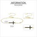 wholesale 14K Gold Cross Black Onyx Chain Bracelet Holiday Gift for Her-0-2