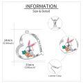 wholesale 925 Sterling Silver Love You Forever Bunny Carrot Heart Pendant Necklace for Women and Girls-0-3