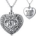 wholesale TOUPOP Heart Urn Necklaces For Ashes 925 Sterling Silver Keepsake Necklace For Ashes Mother Daughter Necklace Always In My Heart Ash Lockets For Cremation Gift For Mom Grandma Women Her -0-0