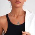 wholesale 925 Sterling Silver Cross Jesus Pendant Necklace with Chain for Men & Women Christian Gifts-0-1