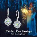 wholesale 925 Sterling Silver Celtic Witches Knot Dangle Earrings, Hypoallergenic, Oxidized, Tarnish Resistant, Gift for Women-0-5