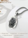wholesale 925 Sterling Silver St Michael Medal Necklace with 2 mm Chain - Religious -0-2