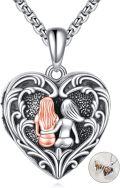 wholesale 925 Sterling Silver Heart Shaped Photo Locket Pendant Necklace for Women Gifts-0-0