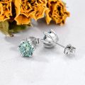 wholesale 925 Sterling Silver & Moissanite Stud Earrings - Round Cut 0.2-1 Carat Cubic Zirconia Alternative Jewelry for Women Girls Gift Boxed-0-21