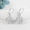 wholesale 925 Sterling Silver Celtic Knot Leverback Dangle Earrings-0-2