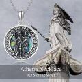 wholesale 925 Sterling Silver Athena & Poseidon Necklace - Greek Mythology  for Him Her-0-4