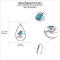 wholesale 925 Sterling Silver Teardrop Turquoise Bird Drop Earrings for Women Gifts-0-4