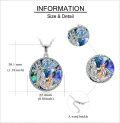 wholesale 925 Sterling Silver Abalone Shell Fox Tree of Life Pendant Necklace for Women and Girls-0-4