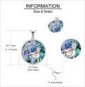wholesale 925 Sterling Silver Abalone Shell Tree of Life Sloth and Llama Pendant Necklace-0-3