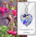 wholesale Sterling Silver Hummingbird Urn Necklace for Ashes Keepsake-0-2