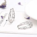 wholesale 925 Sterling Silver Hypoallergenic Lightweight Twist Scrollwork Hoop Earrings with Click-Top Closure-0-4