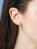 wholesale 925 Sterling Silver White Opal Whale & Jellyfish Stud Earrings for Women - Hypoallergenic Sea Life Gift Set-0-3