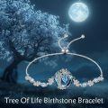 wholesale 925 Sterling Silver Tree of Life Bracelet for Women Birthstone Charm Gemstone Anniversary Birthday Christmas Gifts for Wife Mom-0-37
