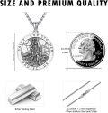 wholesale 925 Sterling Silver St Christopher Protect Us Medal Necklace Pendant-0-4