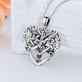 wholesale 925 Sterling Silver Heart-Shaped Celtic Knot Tree of Life Pendant Necklace-0-3