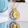 wholesale 925 Sterling Silver Sun And Moon Pendant Necklace-0-1