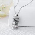 wholesale 925 Sterling Silver Lotus OM Mani Padme Hum Buddhist Keepsake Urn Necklace with Funnel and Chain-0-1