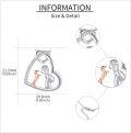 wholesale 925 Sterling Silver Heart-Shaped Pendant with Dog and Girl Design - Cute  for Women-0-3