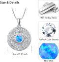 wholesale 925 Sterling Silver Blue Crystal Evil Eye Protection Amulet Pendant Necklace Gift for Women and Men-0-2