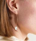 wholesale 925 Sterling Silver Teardrop White Opal Drop Earrings-0-3