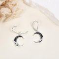 wholesale 925 Sterling Silver Crescent Moon Mountain Landscape Leverback Earrings-0-4