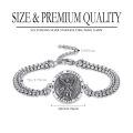 wholesale 925 Sterling Silver Angel of Saint Michael Protection Charm Bracelet w/Stone-0-1