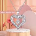 wholesale 925 Sterling Silver 925 with Moissanite Infinity Heart Pendant Necklace for Women Girls-0-4