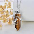 wholesale  Sterling Silver Quartz Frog Pendant Necklace Gift for Women Mom -0-55