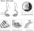 wholesale 925 Sterling Silver Moon & Cabin Design Drop Earrings - Nature Inspired  for Her-0-3