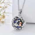 wholesale 925 Sterling Silver Mother Daughter Locket Necklace Wholesale With Abalone Shell And Photo Insert-0-2