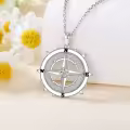 wholesale 925 Sterling Silver Moissanite Compass Pendant Necklaces Wholesale for Women and Men-0-2