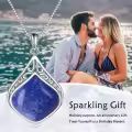 wholesale 925 Sterling Silver Moonstone Lapis Larimar Moss Agate Teardrop Filigree Pendant-0-116