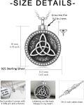 wholesale  925 Sterling Silver & Zircon Celtic Knot Urn Necklace for Ashes, 0.78 Memorial Jewelry with Tree of Life, Cremation Keepsake for Loved Ones-0-1