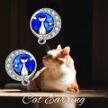 wholesale 925 Sterling Silver Cat Moon Star Stud Earrings for Women-0-4