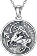 wholesale 925 Sterling Silver Sagittarius Zodiac Sign Pendant Necklace for Women-0-0