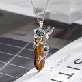 wholesale Sterling Silver Quartz Hummingbird Necklace Gift for Women Mom-0-20
