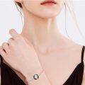 wholesale 925 Sterling Silver Horse Head Rainbow Crystal Heart Link Bracelet-0-2