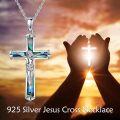 wholesale 925 Sterling Silver Cross Necklace with Abalone Shell Pendant Christian Jewelry for Women 18+2 and 20+2 Chain-0-1