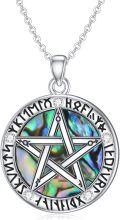 wholesale 925 Sterling Silver Abalone Shell Tree of Life Pendant with Evil Eye and Celtic Dragon Design Necklaces for Women Girls s-0-0