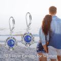wholesale Sterling Silver Gemstone Leverback Dangle Drop Filigree Earrings for Women-0-23