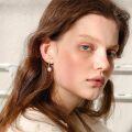 TOUPOP 14K Gold Freshwater Pearl & Moissanite Dangle Earrings for Women-0-1