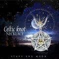 wholesale 925 Sterling Silver Celtic Knot Triple Moon Goddess Star Pendant Necklace-0-5