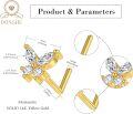 wholesale 14K Gold Moissanite L Shaped Nose Studs 20g Hypoallergenic Piercing Jewelry for Women Men-0-5