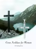 TOUPOP 925 Sterling Silver Cross Pendant Necklace Classic Faith Jewelry For Women Men-0-4