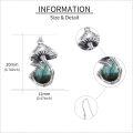 wholesale 925 Sterling Silver Labradorite & Green Stone Mushroom Drop Earrings-0-4